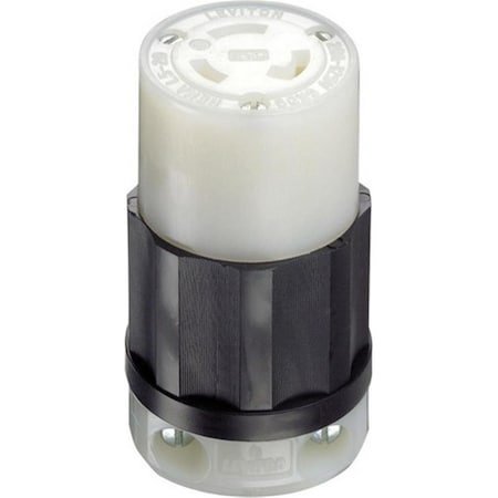 Ezgeneration Locking Connector, L5-20R, 20 A, 125V AC, Single Phase, 2 Pole, Screw Terminals, Black, White EZ151037